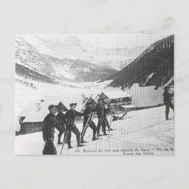 Vintage Ski,  Pic de Roche Postcard (Front)