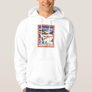 Vintage ski poster image , Mont Revard, France Hoodie