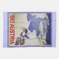 Vintage Ski Poster, Ski Austria