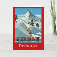 Vintage ski poster Zermat