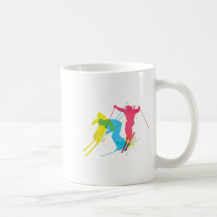 Vintage Ski Skiing Gifts For Men, Women, Kids  Coffee Mug