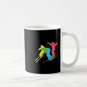 Vintage Ski Skiing Gifts For Men, Women, Kids Coffee Mug