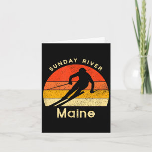 Vintage ski sunday river maine mountain card