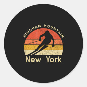 Vintage Ski Windham Mountain New York Mountain  Classic Round Sticker
