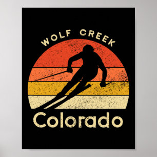 Vintage Ski Wolf Creek Colorado Mountain Poster