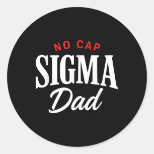 Vintage Skibidi Best Dad No Cap Sigma Dad Funny Fa Classic Round Sticker