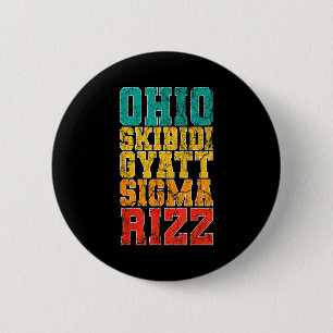 Vintage Skibidi Rizz Ohio Sigma Funny Rizzler Graf 6 Cm Round Badge