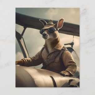 "Vintage Skies: The Kangaroo Pilot in Old Plane Flyer