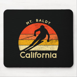 Vintage skiing mt baldy california mouse pad
