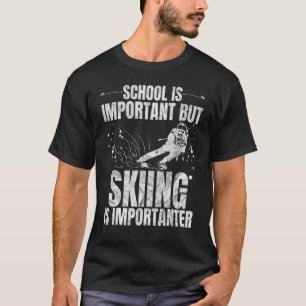 Vintage Skiing Players Sports Back To School T-Shirt