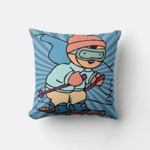 Vintage Skiing skiing lover skiing funny ski Cushion