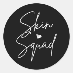 Vintage Skin Squad Skin Aesthetician ist Skincare Classic Round Sticker