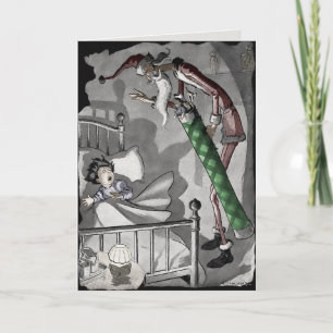 Vintage Skinny Santa Christmas Card