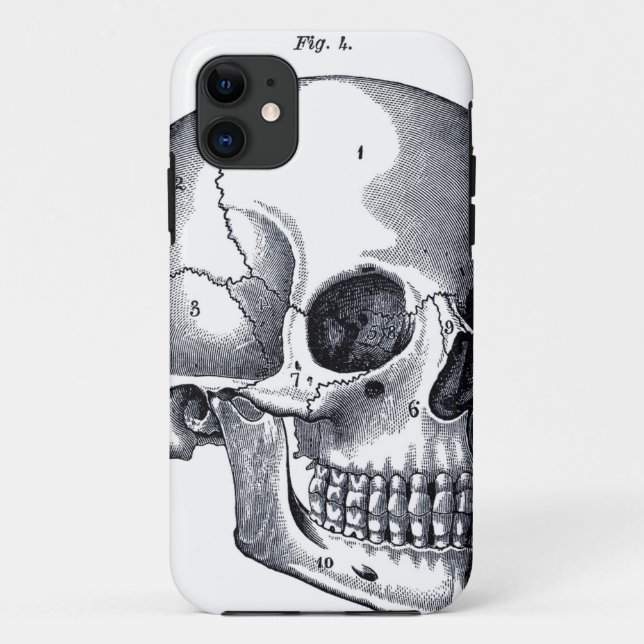 Vintage Skull Anatomy Case-Mate iPhone Case (Back)