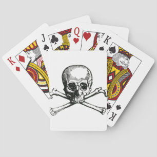 Vintage Skull and Crossbones Playing Cards