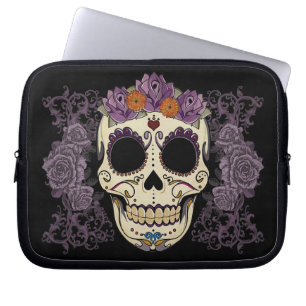 Vintage Skull and Roses Laptop Sleeve