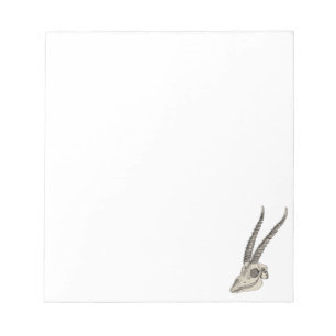 Vintage Skull Antique Antelope Illustration Notepad