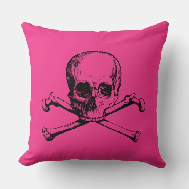 Vintage Skull & Crossbones Cushion (Front)