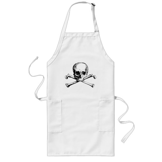 Vintage Skull & Crossbones Long Apron (Front)