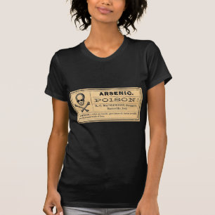 Vintage Skull Crossed Bones Arsenic Poison Label T-Shirt