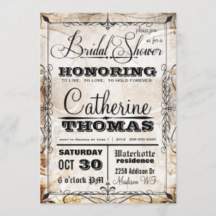 Vintage Skull & Flourishes Wedding  Invitation