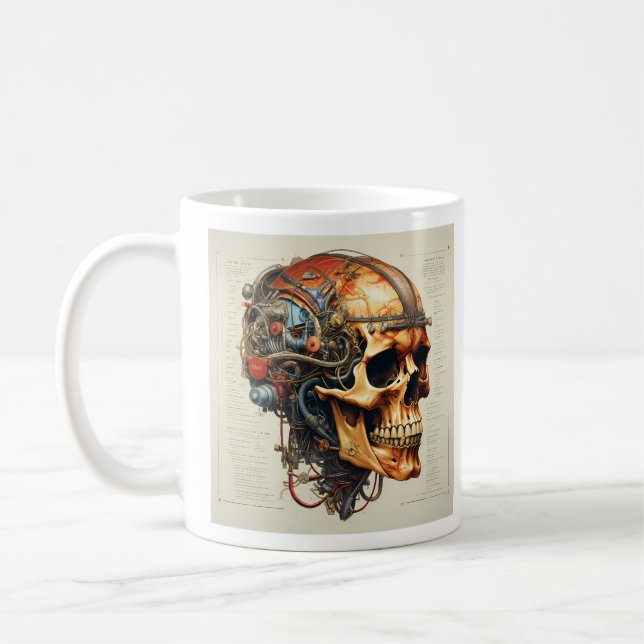 vintage skull human anatomy mug (Left)