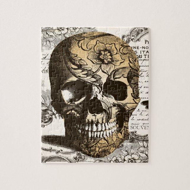 Vintage Skull Jigsaw Puzzle (Vertical)