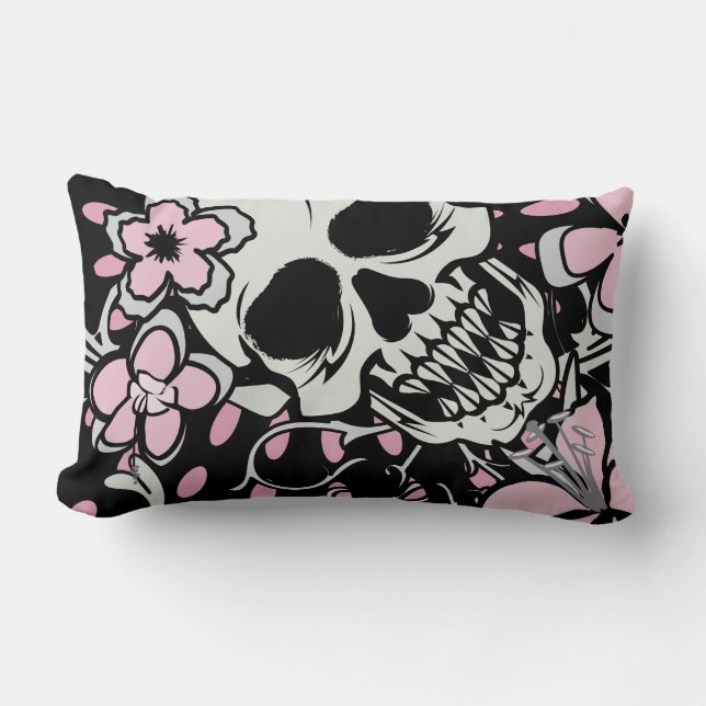 Vintage Skull Lumbar Cushion (Front)
