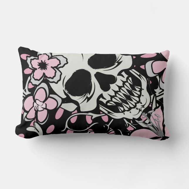 Vintage Skull Lumbar Cushion (Front)