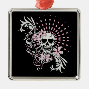Vintage Skull Metal Tree Decoration