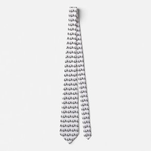 Vintage Skull Profile Illustration Tie