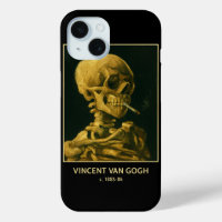 Vintage Skull Smoking – Unique Van Gogh Inspired
