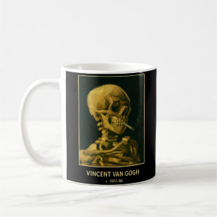 Vintage Skull Smoking – Unique Van Gogh Inspired Coffee Mug