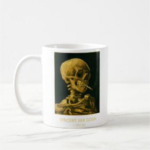Vintage Skull Smoking – Unique Van Gogh Inspired Coffee Mug
