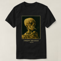 Vintage Skull Smoking – Unique Van Gogh Inspired 