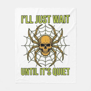 Vintage Skull Spider Funny Halloween T-Shirt Desig Fleece Blanket