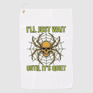 Vintage Skull Spider Funny Halloween T-Shirt Desig Golf Towel