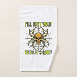 Vintage Skull Spider Funny Halloween T-Shirt Desig Hand Towel