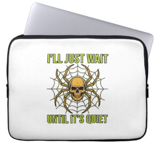 Vintage Skull Spider Funny Halloween T-Shirt Desig Laptop Sleeve