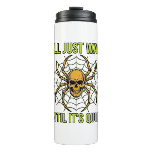 Vintage Skull Spider Funny Halloween T-Shirt Desig Thermal Tumbler