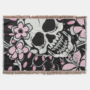 Vintage Skull Throw Blanket
