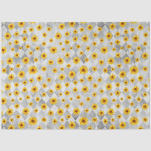 Vintage Skulls and Sunflower Series Design 5 Tissue Paper