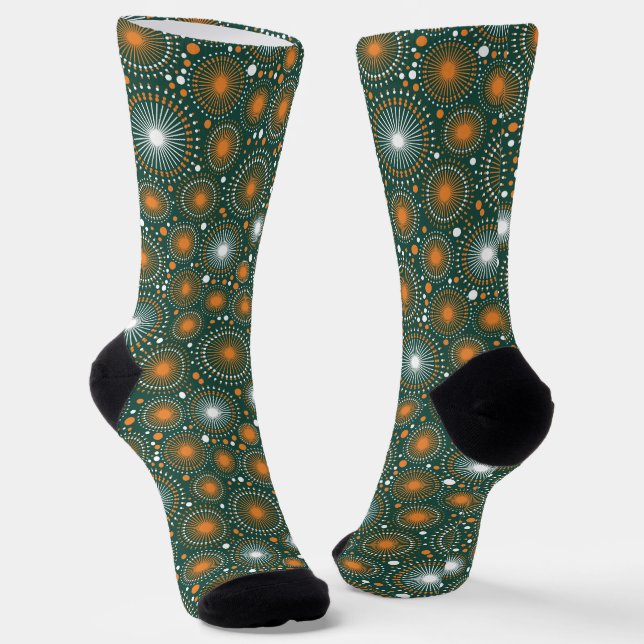 Vintage Sky Joy Fireworks Fiesta Socks (Angled)