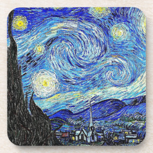Vintage Sky Night Starry Night Coaster