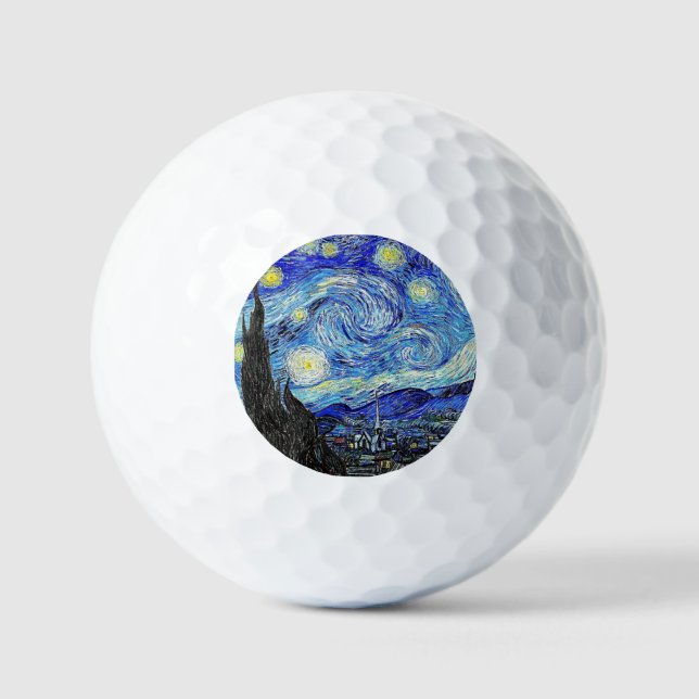 Vintage Sky Night Starry Night Golf Balls (Front)