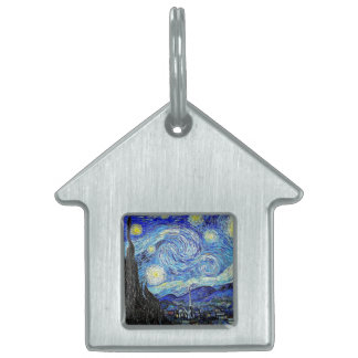 Vintage Sky Night Starry Night Pet ID Tag