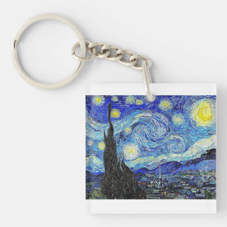 Vintage Sky Night Starry Night Trucker Hat Key Ring