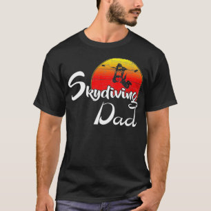 Vintage Skydiving Dad Retro Sunset Funny Skydiver  T-Shirt