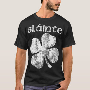 Vintage Slainte Cute Cheers Good Health Fun St Pat T-Shirt