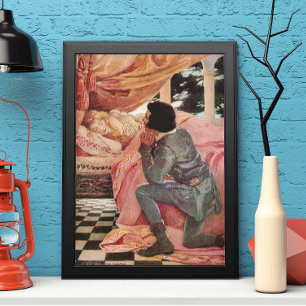 Vintage Sleeping Beauty by Jessie Willcox Smith Poster